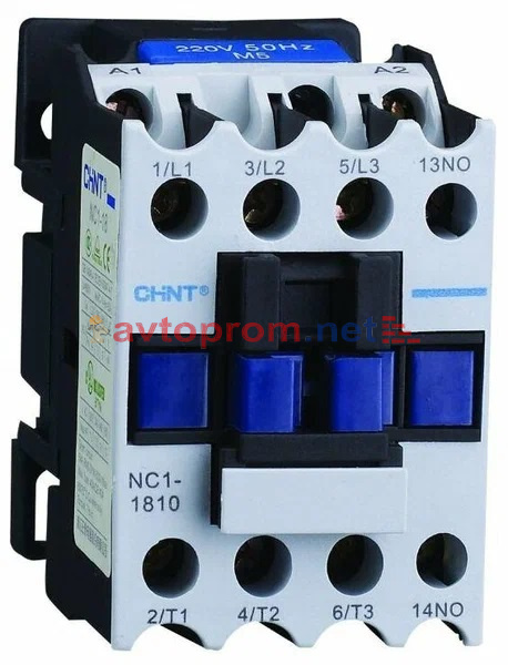 Контактор NC1-1810 18А 230В АС31НО 50Гц CHINT в Автопром Контактор NC1-1810 18А 230В АС31НО 50Гц CHINT