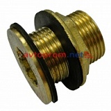 Отвод латунный 1 1/2" для пластиковой емкости