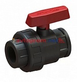 Кран шаровый 1 1/4" пластиковый ДУ32