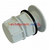 Отвод из пластикового бака 3/4" с крышкой 